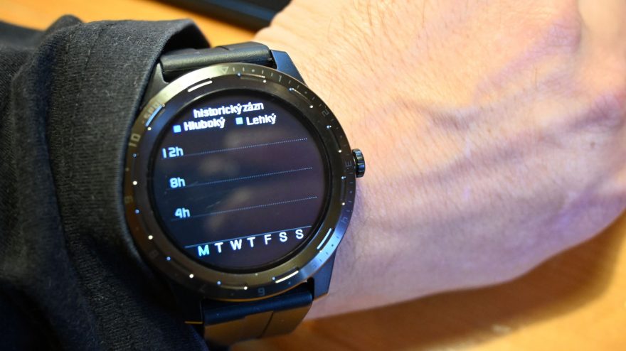 Záznam o spánku v grafu - NICEBOY X-FIT COACH GPS