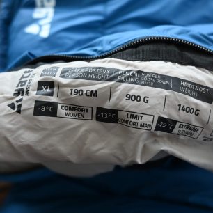 Vytištěné údaje na vnitřní léze - SPACÁK YATE ANSERIS