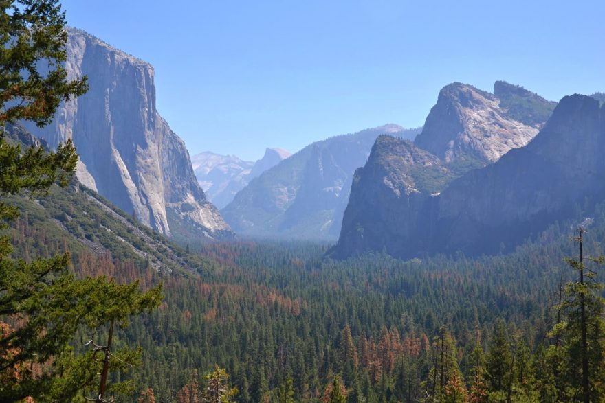 Vyhlídka Tunnel View. Yosemite Valley, Kalifornie, USA