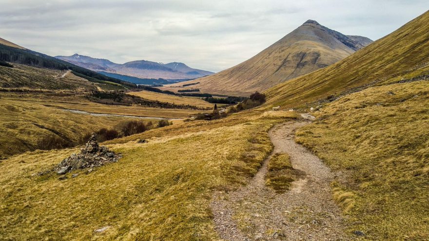 West Highland Way se klikatí 154 km skrz Skotskou vysočinu, Skotsko