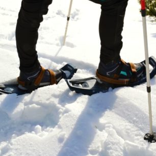 Sněžnice Decathlon SH100 Easy mají lehce zahnutý tvar.