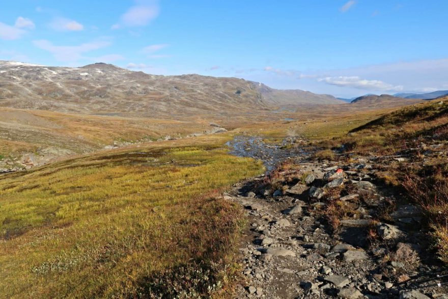 Úsek Abisko - Kvikkjokk. Dálkový trek Kungsleden, Laponsko, Švédsko