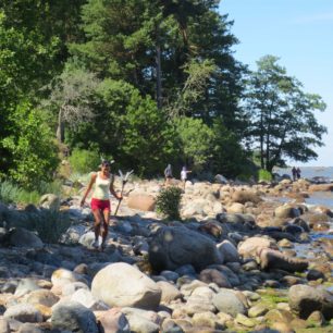 Poblíž vesničky Gipka, Baltic Coastal Hiking Route, Rižský záliv, Lotyšsko, Pobaltí.