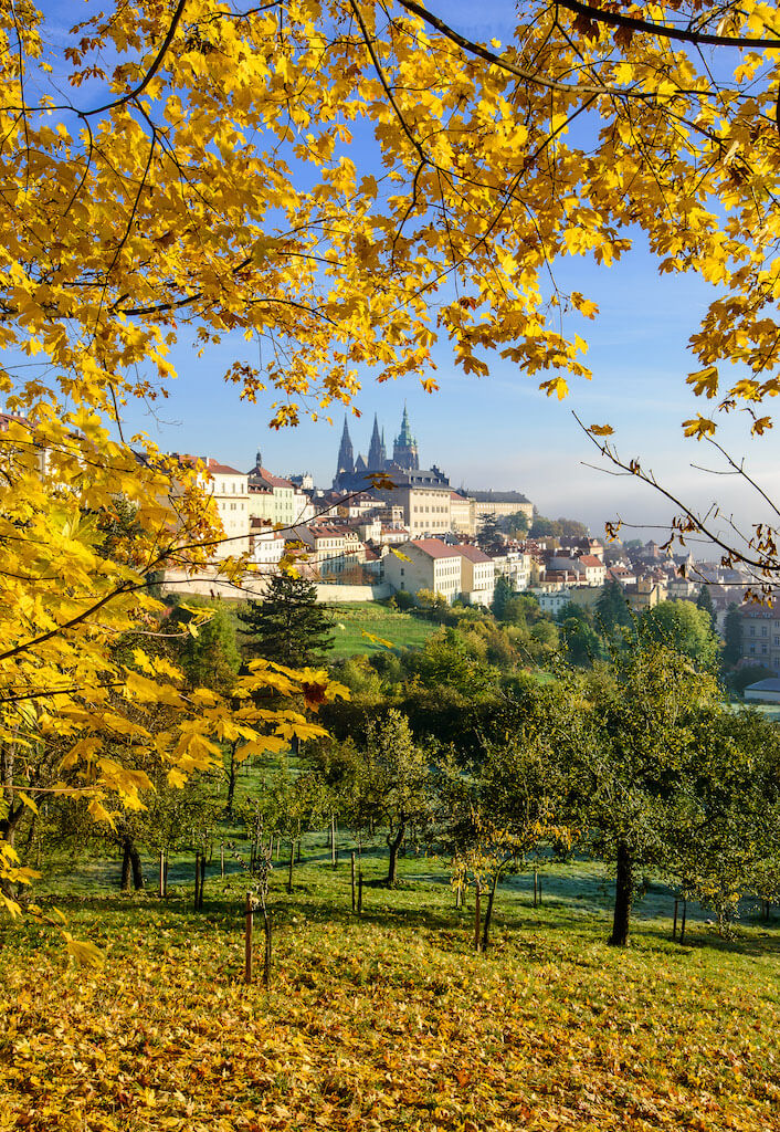 Pražský hrad z Petřínských zahrad, Stezka středozemím, Via Czechia