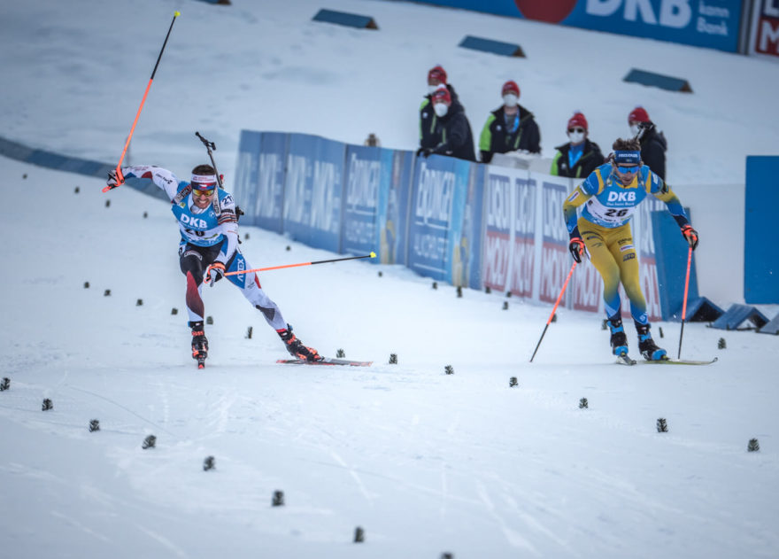 Velikou výzvou na letošní olympiádě v Pekingu byly povětrnostní podmínky, především silný vítr (foto: Petr Slavík, český biatlon).
