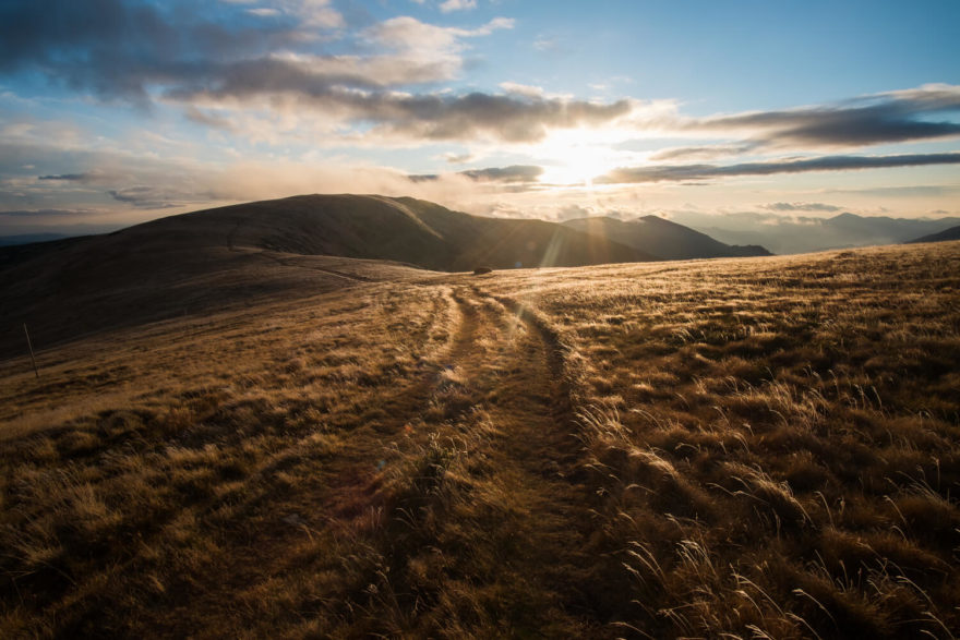 Podzimní přechod Nízkých Tater, Slovensko.