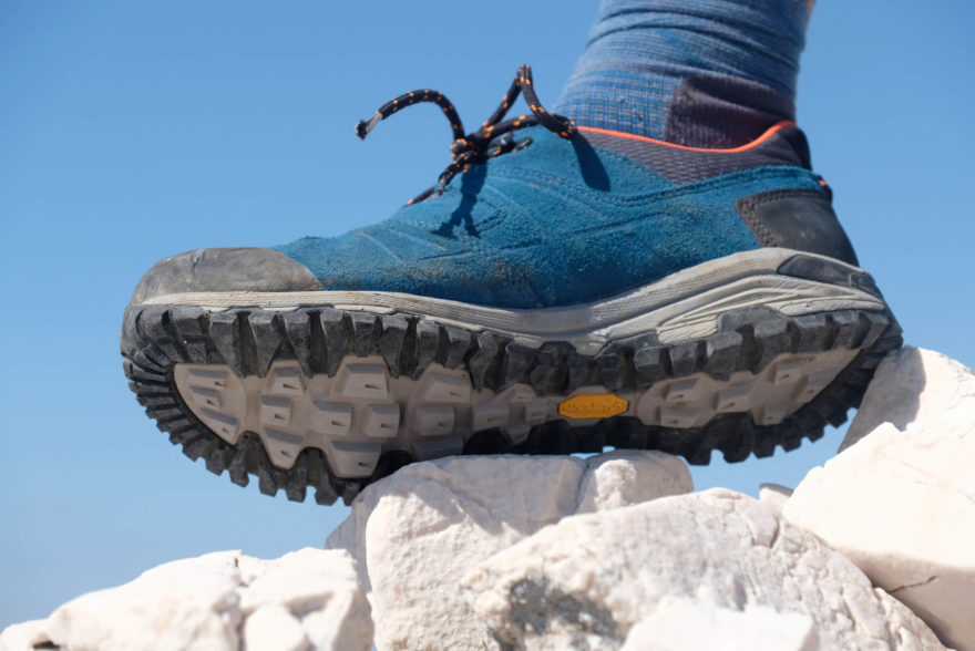 Detail podešve Vibram na vápenci - PLANIKA MATAJUR AIR TEX