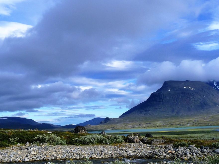 Národní park Sarek leží za severním polárním kruhem v Laponsku na severu Švédska.