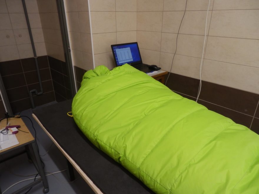 Měření spacáku KWAK Kuňka.