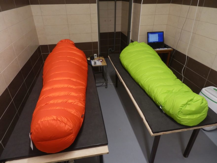 Měření spacáku KWAK Kuňka a Skokan.