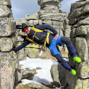 Testování bundy FORCLAZ MT900 ve větrném tunelu na hřebenech Krkonoš