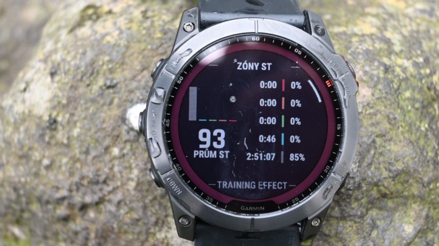 Záznam poslední aktivity - GARMIN FÉNIX 7X SOLAR