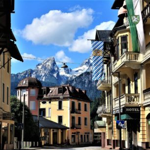 Uličky města Berchtesgaden.