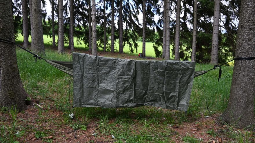 Velikost stříšky při zavěšení podél vůči hamace HIGHLANDER NOMAD HAMMOCK