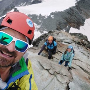 Testování bot KAYLAND CROSSMOUNTAIN GTX při skalním lezení během výstupu na Grossglockner