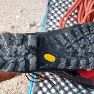 Stav podrážky po cca 4 týdnech horského testování - KAYLAND CROSSMOUNTAIN GTX