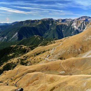 Výhled od pevnosti Pépin na Přímořské Alpy, Ligurské Alpy, Itálie