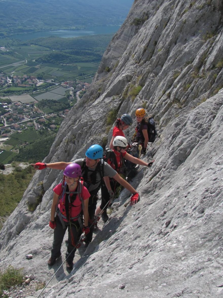 Via Ferrata Che Guevara - poměrně nenáročná, ale velmi dlouhá, Lago di Garda, Itálie