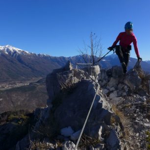 Via ferrata Rino Pisetta - jedna z nejobtížnějších ferrat u Lago di Garda, Itálie