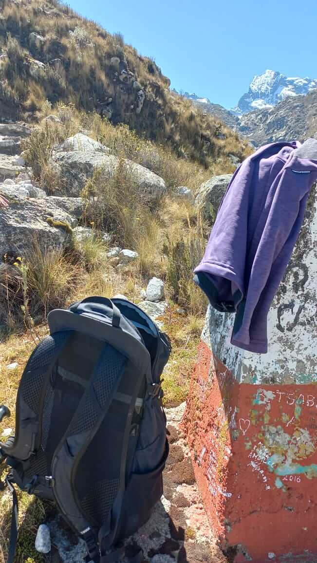 S batohem Thule Nanum 25 na treku v Andách