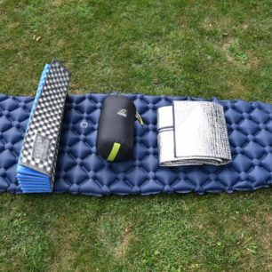 Testování s třemi druhy karimatek - KWAK TOPQUILT ANURA A185