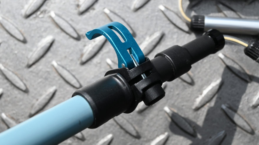 Detail klipu pro nastavení délky holí od 115 do 135 cm - WARG COMPACT CARBON