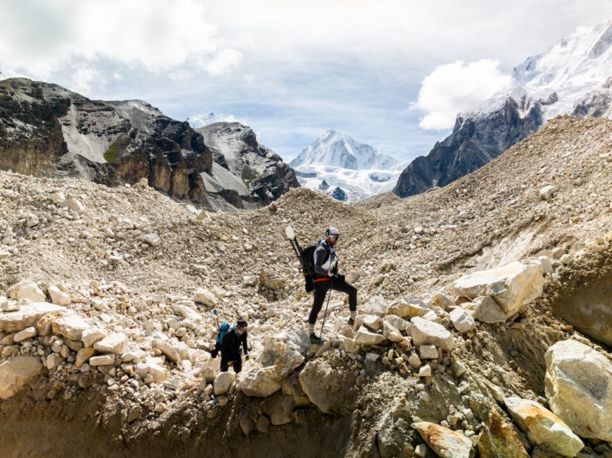 Benedikt "Bene" Böhm a Prakash Sherpa, Himlung Himal v Nepálu.