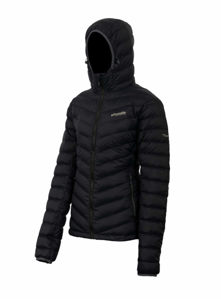 Breeze hoody, černá dámská péřová bunda od značky pinguin.