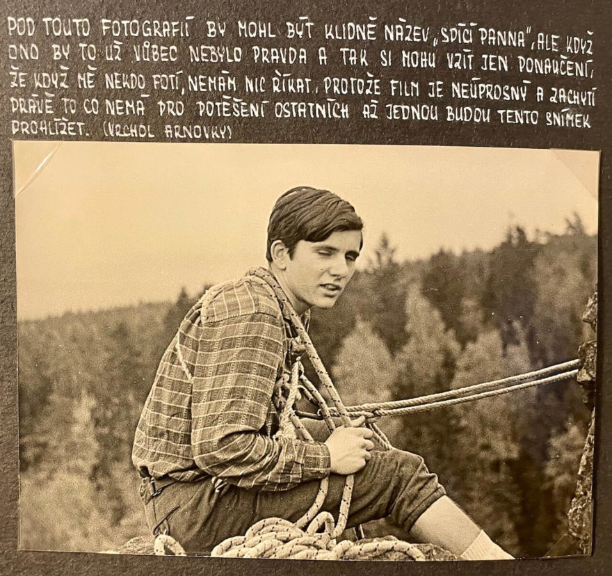 Skvělý lezec a autor mnoha prvovýstupů Jindřich “Sochorák” Sochor