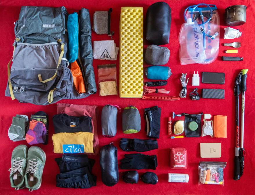 Gear list Viktorky Rys na kavkazský podzimní dálkový trek, 5511 g