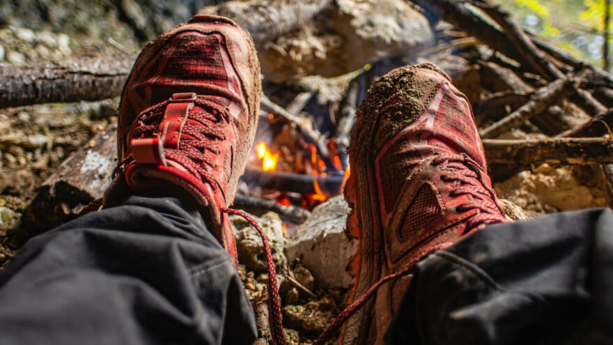 Sušení trekových bot Altra Lone Peak, Albánie (Viktorka Rys)