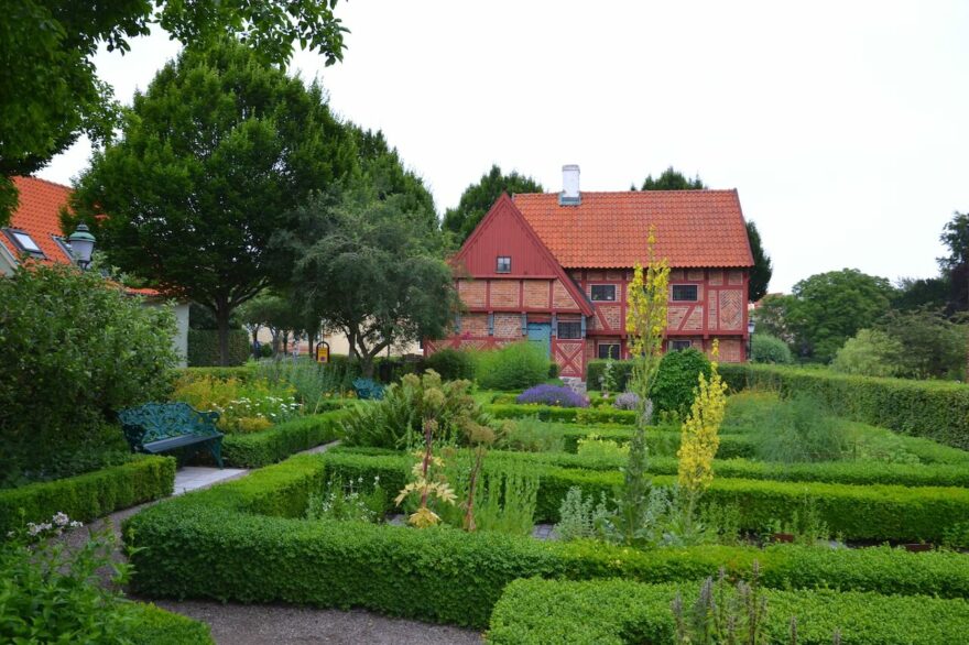 Historické centrum švédského města Ystad se zachovalou cihlovou architekturou