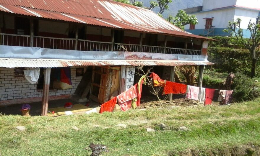 Skromná obydlí nepálců