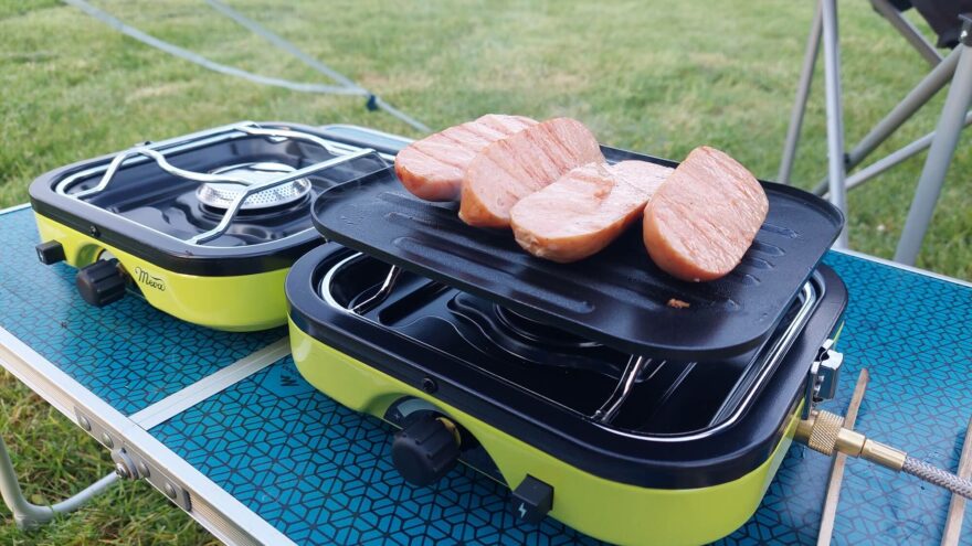 První grilování a testování na buřtech dopadlo skvěle - MEVA DUAL COMPACT