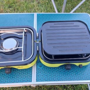 Takto je připravený vařič MEVA DUAL COMPACT na vaření a na grilování