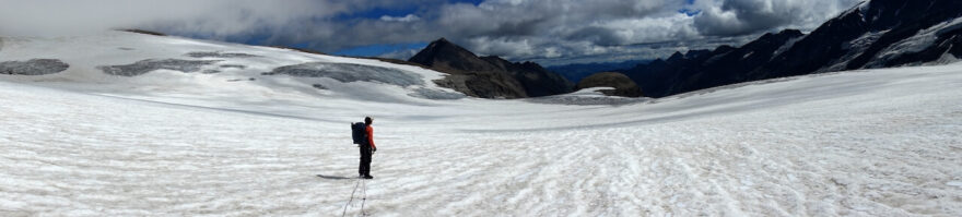 Na Zentralalpenweg jsme přecházeli několik ledovců