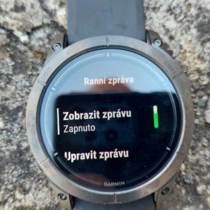Ranní zprávy se dají též editovat - GARMIN EPIX PRO