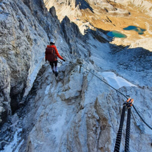 Výstup na Paternkofel ferratou De Luca Innerkofel-Paternkofel patří k nejkrásnějším horským túrám v Dolomitech.