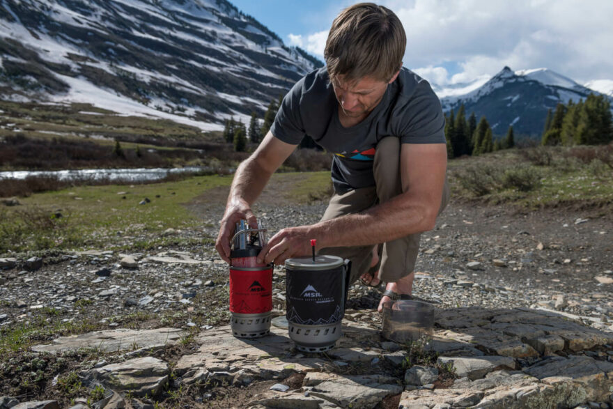 Výkonný vařící systém MSR WindBurner Stove System je ideální pro výlety do přírody a víkendové kempování.