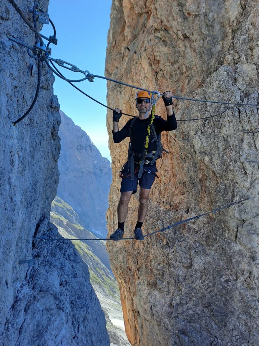 Extrémně dlouhá a technicky náročná ferrata Königsjodler Klettersteig patří k nejtěžším zajištěným cestám ve Východních Alpách.