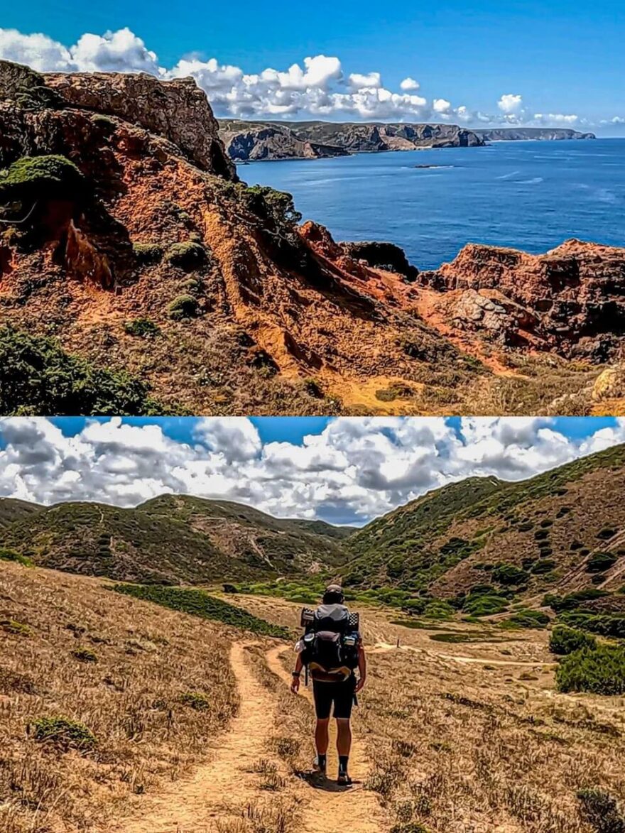 Putování Portugalskem od severu k jihu po dálkových trasách Svatojakubská cesta (Camino de Santiago) a Rota Vincentina