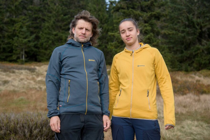 Celorozepínací flíska WARMPEACE GARNET POLARTEC POWERGRID se podle okolností dá použít jako vrchní nebo spodní vrstva