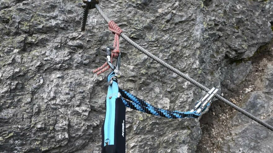 Prusík drží i na ocelovém laně