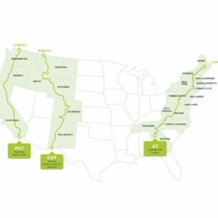 Mapy dálkových trailů v USA