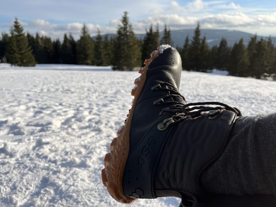 Boty VIVOBAREFOOT Tracker Forest ESC jsou použitelné i v chladných podmínkách.