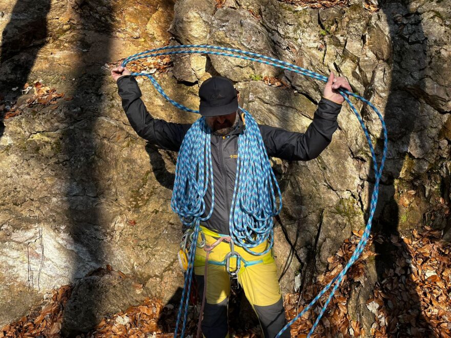 Manipulace s lanem Simond Vertika 9,5 mm je bezproblémový a to i po rozbalení továrního balení