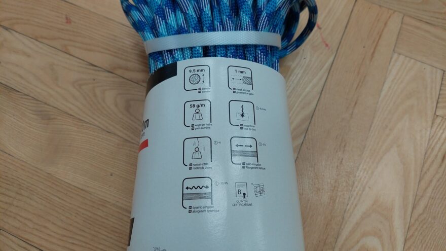 Technické parametry lana SIMOND Vertika