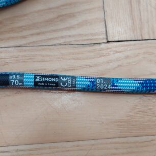 Termotransférové označení na obou koncích lana SIMOND Vertika