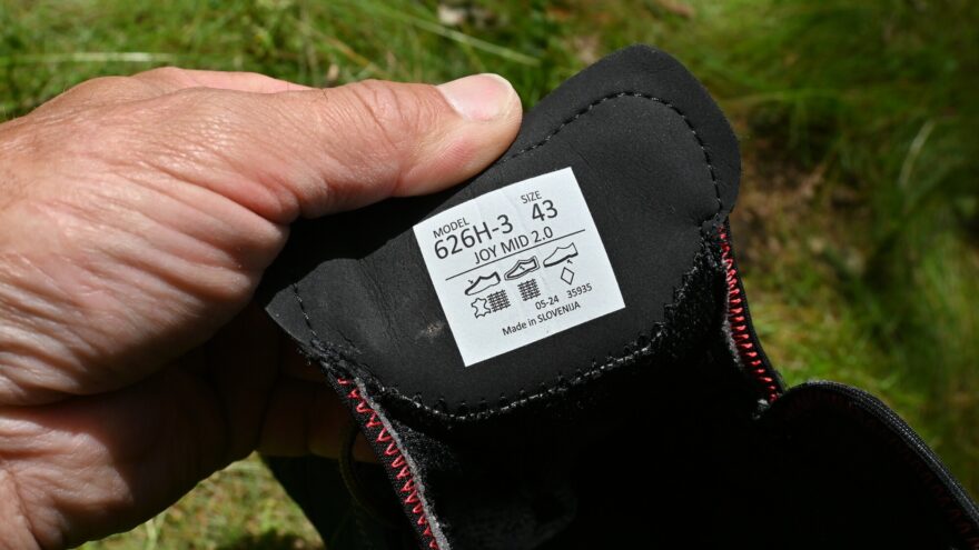 Vyrobeno ve Slovinsku - příjemný detail - ALPINA JOY MID 2.0