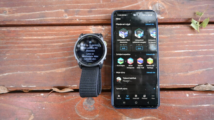 Zprávy z Whatsappu na hodinkách GARMIN Enduro 3